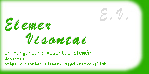 elemer visontai business card